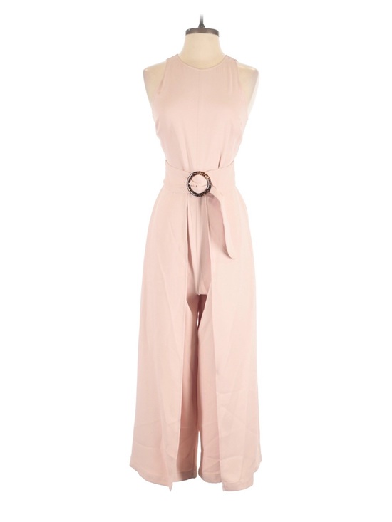 Joie Pants - Joie Blush Pink Midi Jumpsuit with Ring Belt